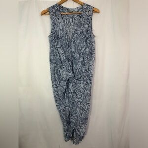 YOUNG FABULOUS & BROKE Coverup Blue Paisley Dress Size S